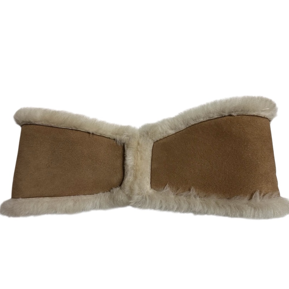 UGG Reversible Leather and Shearling Headband Ear Muff Chestnut Brand New! L/XL - Picture 13 of 13